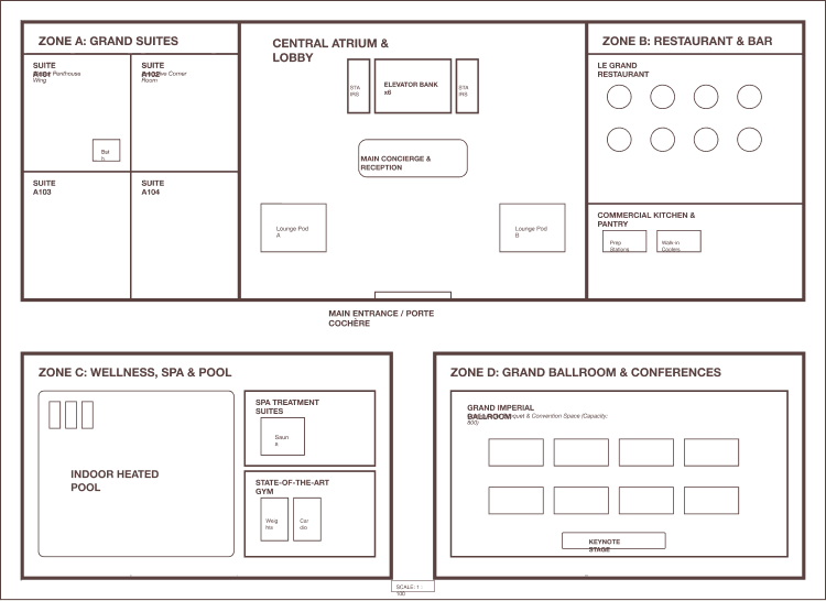 Cook’s Club Hotel lobby floor plan
